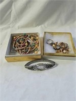 Group of miscellaneous jewelry includes Rings