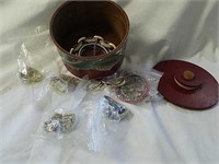 Canister with watches and miscellaneous jewelry