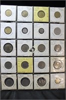 20 Various International Coins