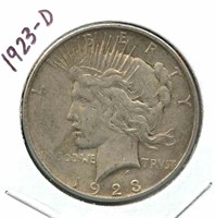 1923-D Peace Silver Dollar