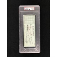 Bill Russell Signed Check Psa Authentic