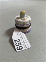 PORCELAIN MINIATURE BIRTHDAY CAKE TRINKET BOX 2