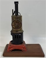 GREAT EARLY STEAM ENGINE & WOODEN STAND