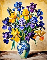 Irises In Vase 4 LTD EDT  Signed Van Gogh Limited