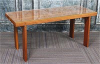 A Very Fine Danish Modern Slat Bench, teakwood