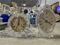 2pc Lead crystal clocks