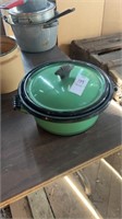 Antique enamelware pot