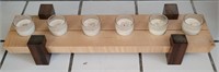 5-Candle Wooden Table Centerpiece 23"L 6¼"W