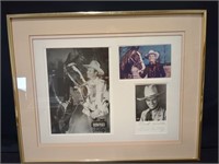 Signed photo of Gene Autry in frame with 3