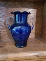 Cobalt Blue Glass Flower Vase