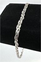 925 Silver Braided Serpentine Chain Bracelet