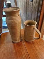 Matching Nice Stoneware Mug & Vase