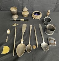 Group of silver plate items