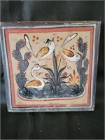 VTG Tonala Mexico Pottery Swan Tile