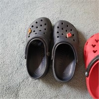 Crocs size 9 and 11.