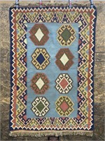 Vintage Turkish Kilim Handmade Flat Weave Wool