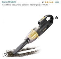 Hand Held Vacuuming Cordless Rechargeable-10K PA