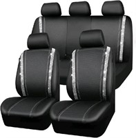 CAR PASS Bling Car Seat Covers Full Set, Shining R