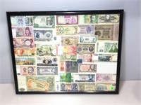 Framed Foreign Currency 29x23