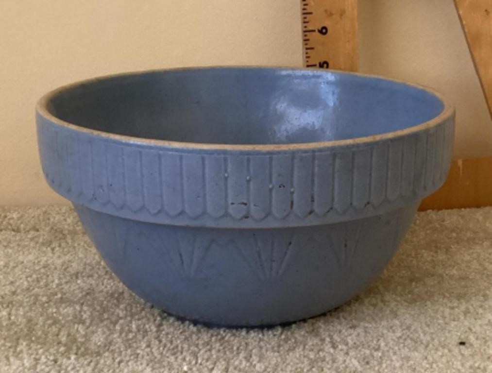 Blue stoneware bowl