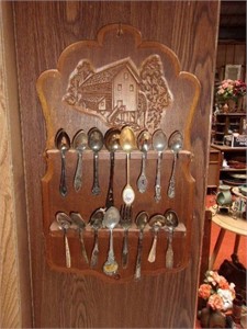 Souvenir Spoon Racks including spoons