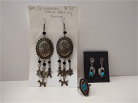Sterling Silver Jewelry Set, Native American, etc.