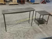 Set of 2 Stainless Steel Decorative Tables
