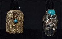 2 Fashion Turquoise Lady's Rings