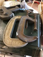 Pair of large C-clamps