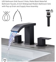 LED Bathroom Sink Faucet 3 Hole