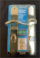 Premier Brass Plate Storm Door Key Locking Lever