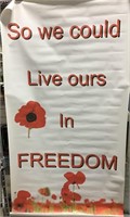 Canvass banner 39"x74"