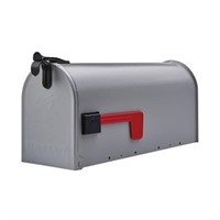 Gray Metal Standard Mailbox