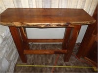 Custom Hand Crafted Solid Cypress Hall Table