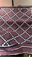 Unfinished double Irish chain handmade quilt