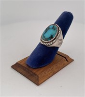 Navajo Sterling Silver Turquoise Ring