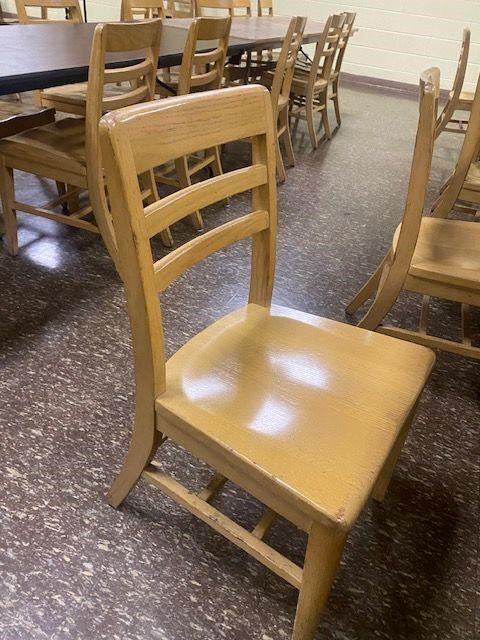 4 Solid wood chairs light wood