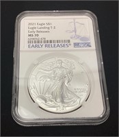 2021 SILVER AMERICAN EAGLE MS70 EARLY RELEASE