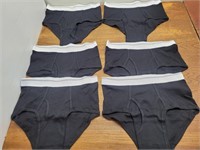 NEW George 6 Mens Black Brief's Size M