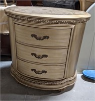 Soft, Gold Tone, 3 Drawer Cabinet - Very Heavy!