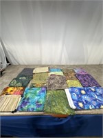 Assortment of higher end fabric with miscellaneous