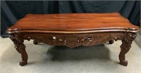 Vintage Wooden Oriental Carved Coffee Table