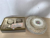Lot Of Plates And Pair Of 25th Anniversary