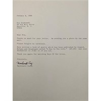 Macdonald Carey signed personal letter