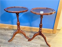 (2) Small Plant / Lamp  Stands - Measures 12 1/2