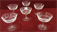 Set of 6 Waterford Sherbets-Approx. 4 Inches Tall