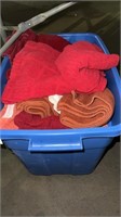 Tote of towels, washcloths etc