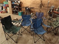 5pc folding camp chairs