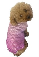 *Reflective Diamond Puffer for Dog, Pink, M*