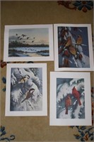 Lot of 4 prints by Chesapeake Bay artist John W.